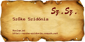 Szőke Szidónia névjegykártya