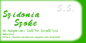 szidonia szoke business card